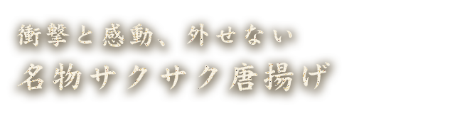 名物サクサク唐揚げ